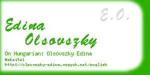 edina olsovszky business card